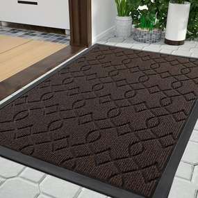Yimobra Front Door Mat Outdoor Indoor, 29.5x17 All-Season Heavy Duty Door Mats Outside Entrance, All-Weather Heavy Duty Outdoor Welcome Mat, Non Slip Porch Patio Entrance Mat, Coffee