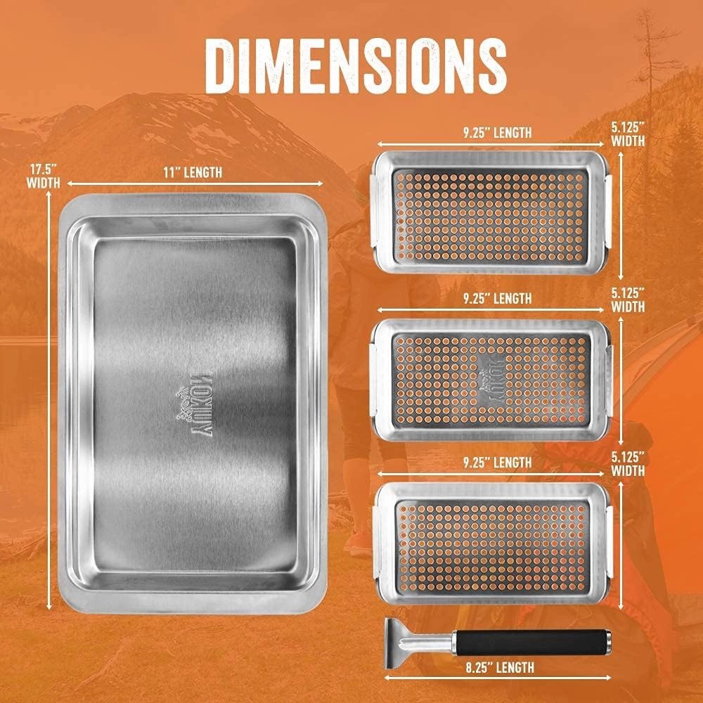 Yukon Glory™ BBQ 'N SERVE Grill Baskets (BBQ 'N SERVE SET)