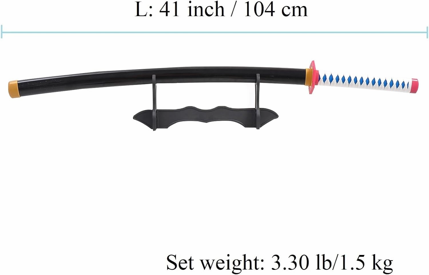 Zenitsu Sword for Demon Slayer Cosplay 41inch Anime Katana Sword Set Rengoku/Tanjiro/Inosuke/Kokushibou A Variety of Styles