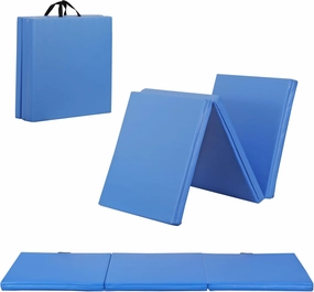 ZENY 2’’ Thick Tri-fold Folding Gym Exercise Mat Extra Thick Gymnastics Mat Tumbling Mat with Carrying Handles for Home Workout, Core Workouts, Stretching, MMA, Yoga